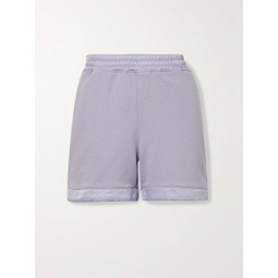 RTA Edgar satin-trimmed cotton-jersey shorts