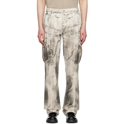 Off-White & Gray Theo Cargo Pants 231702M188000