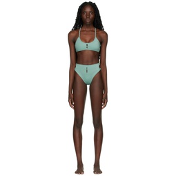 SSENSE Exclusive Green High Waist Bikini 221434F105001