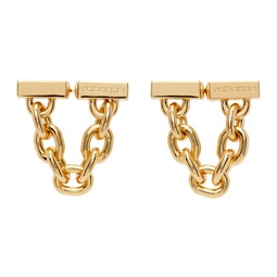 Gold Chain-Link Earrings 241605F022005