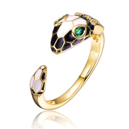 gold plated green cubic zirconia inlaid ring