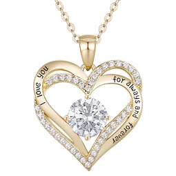 ra 14k gold plated with cubic zirconia double heart pendant