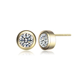 ra 14k gold plated cubic zirconia sud earrings
