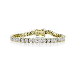 ra white gold plated cubic zirconia 4mm tennis bracelet