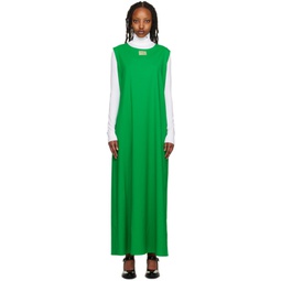 Green Crewneck Maxi Dress 231287F055003