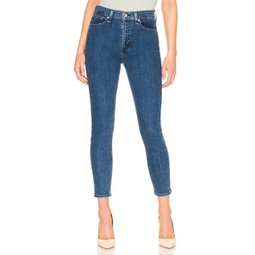 nina high rise ankle skinny jean in clean vincent