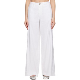 White Sofie Trousers 231055F087017