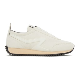 White Retro Runner Sneakers 221055F128004