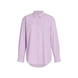 Arlo Cotton Poplin Button-Front Shirt