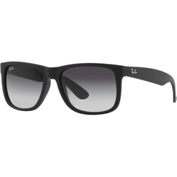 Ray-Ban Justin New Sunglasses (54 mm, Matte Black Frame Black Lens)