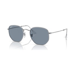 Unisex Polarized Sunglasses Hexagonal Flat Lenses