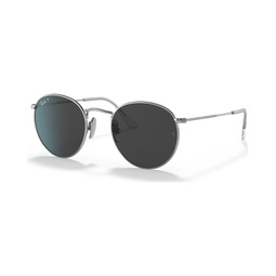 Unisex Polarized Sunglasses Round Titanium