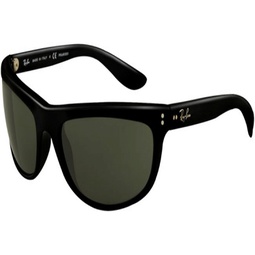 Mens RayBan Balorama Polarized Sunglasses Black/Grey Polarized One Size