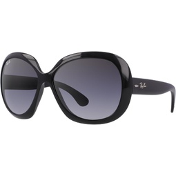 Ray-Ban Womens RB4098 Non-Polarized Jackie OHH II Sunglasses (60 mm, Black Nylon Frame/Gray Gradient Lens)
