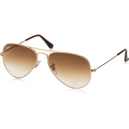 Ray-Ban unisex adult RB3025 Gradient sunglasses, Gold Frame Blue Gradient Lens 001/3f, Medium US
