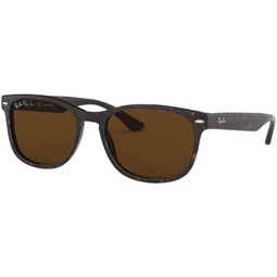 Ray-Ban Unisex Sunglasses Black Frame, Green Lenses, 57MM