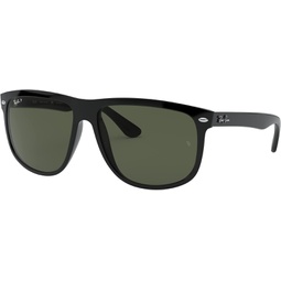 Ray-Ban Sunglasses Black Frame, Green Lenses, 56MM