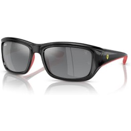 Ray-Ban Womens Rb4405m Scuderia Ferrari Collection Square Sunglasses