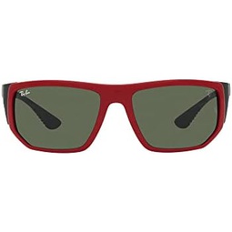 Ray-Ban Womens Rb8361m Scuderia Ferrari Collection Rectangular Sunglasses