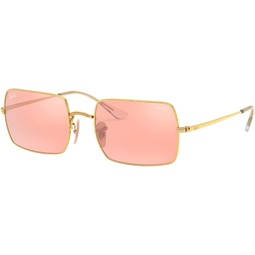 Ray-Ban Unisex Sunglasses Gold Frame, Light Brown Gradient Lenses, 54MM