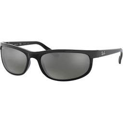 Ray-Ban RB 2027 Predator 2 sunglasses Glossy Black & Polarized Grey Mirrored Silver Fade Polycarbonate lens