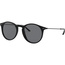 Giorgio Armani Man Sunglasses Black Frame, Grey Lenses, 51MM
