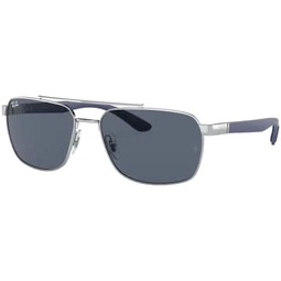 Ray-Ban RB3701 Rectangle Sunglasses for Men + BUNDLE With Designer iWear Eyewear Kit