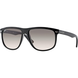 Ray-Ban RB4147 Boyfriend Sunglasses + Vision Group Accessories Bundle (Black/Grey Gradient Dark Grey (601/32),60)