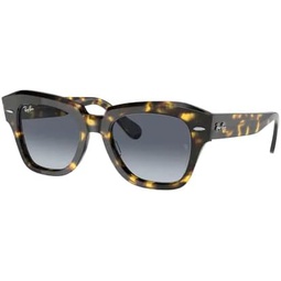 Ray-Ban State Street RB2186 Square Sunglasses for Men for Women + BUNDLE With Designer iWear Eyewear Kit