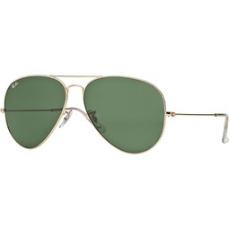 Ray-Ban RB3026 Aviator Large Metal II Sunglasses + Vision Group Accessories Bundle (Arista/Crystal Green (L2846)