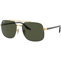 Ray-Ban RB3699 Square Sunglasses for Men for Women + BUNDLE With Designer iWear Eyewear Kit