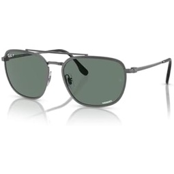 Ray-Ban RB3708 Square Sunglasses for Men + BUNDLE With Designer iWear Complimentary Eyewear Kit