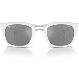 Ray-Ban Unisex Sunglasses Black Frame, Dark Green Lenses, 53MM