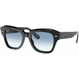 Ray-Ban 0RB2186901/3F49 State Street Black Clear Gradient Blue Lens