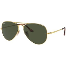 Ray-Ban Aviator Metal II RB3689 Pilot Sunglasses for Men for Women + BUNDLE With Designer iWear Complimentary Eyewear Kit