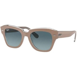 Ray-Ban State Street RB2186 Square Sunglasses for Men for Women + BUNDLE With Designer iWear Eyewear Kit