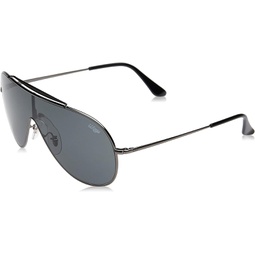 Ray-Ban RB3597 Wings Shield Sunglasses, Gunmetal/Brown Gradient, 33 mm