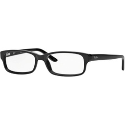 Ray-Ban 5187 Rectangular Eyeglasses,Shiny Black,52 mm