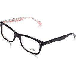 Ray-Ban RX 5228 Eyeglasses Styles - Top Black On Texture White Frame w/Non-Rx 53 mm RX5228-5014-53