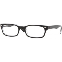 Ray Ban Optical Womens 5150 Black On Transparent Frame Plastic Eyeglasses, 50mm