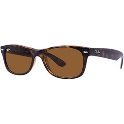 Ray_Ban New Wayfarer Sunglasses (Tortoise Frame W/Solid Brown Lens 55mm), Tortoise Frame W/Solid Brown Lens, 55 mm