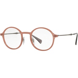 Ray-Ban Unisex RX7087 Eyeglasses Light Brown 46mm