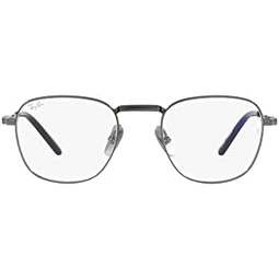 Ray-Ban Rx8258v Frank Titanium Square Prescription Eyewear Frames