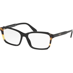 Prada PR01VV Eyeglass Frames 3891O1-53 - Black/Medium PR01VV-3891O1-53