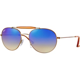 Ray-Ban RB3540-198/8B Sunglasses Bronze-Copper w/Blue Gradient Flash Lens 53mm