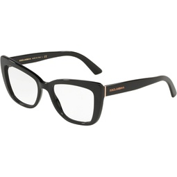 Dolce&Gabbana Woman Sunglasses Black Frame, Demo Lens Lenses, 53MM