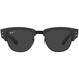 Ray-Ban Unisex Sunglasses Grey On Black Frame, Black Lenses, 50MM