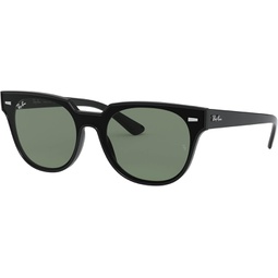 Ray-Ban Unisex Sunglasses Black Frame, Green Lenses, 0MM
