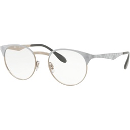 Ray-Ban RX6406-3026 Eyeglasses SILVER ON TOP WHITE MOVE 49mm