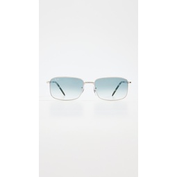 0RB3717 Rectangle Sunglasses